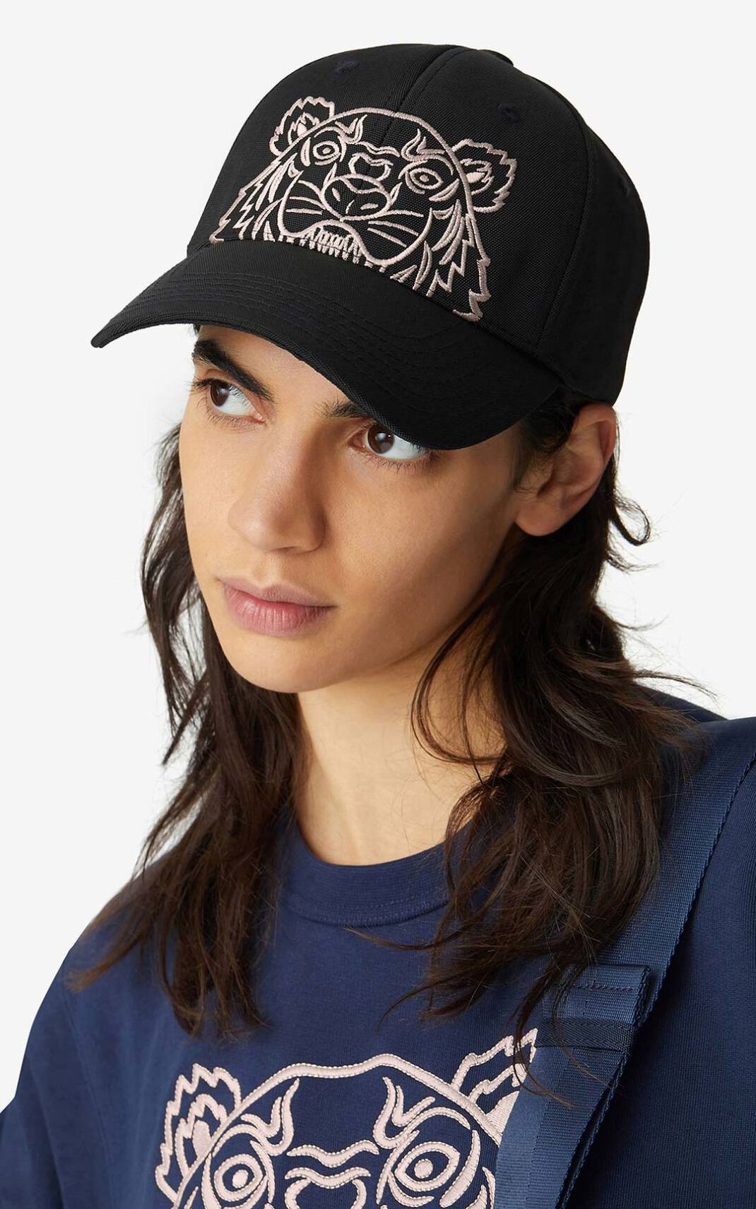 Casquette Kenzo Toile Kampus Tiger Femme Noir | KYHP-69712